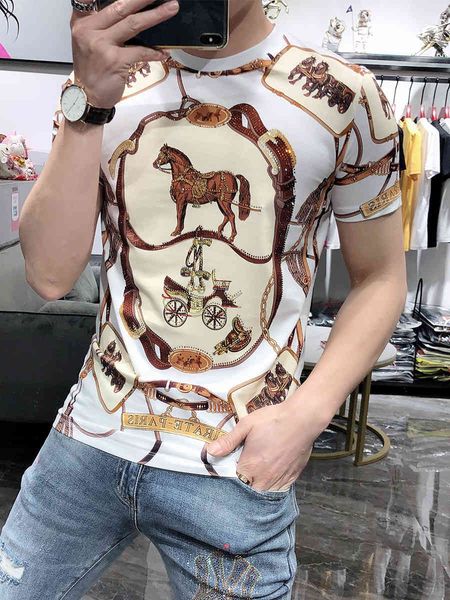

tee 2021 style short sleeve shirt the men fashion copy of diamond, White;black