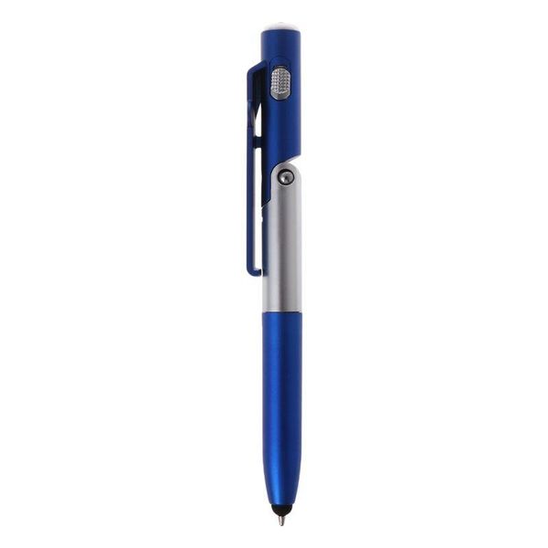 

multifunction 4 in 1 ballpoint pen folding led light mobile phone stand holder school office writing stationery supplies j2hc pens, Blue;orange