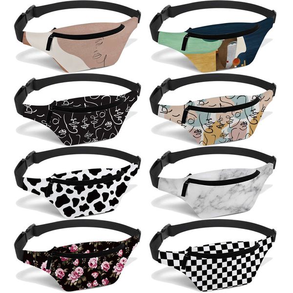 

deanfun fanny pack for women personal printed waist bag girls fashion elegant hip belt travel 18069