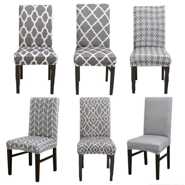 

chair covers 1/2/4pcs removable cover stretch elastic slipcovers gray protector case for banquet el weddings dining room