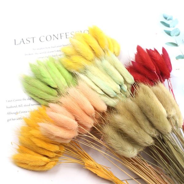 

natural dried flowers tail grass bunch colorful real flower bouquet for home wedding decoration decorative & wreaths