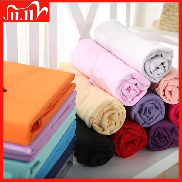 

100% cotton solid flat sheet bed cover bedsheet black white blue single twin full queen king home textiles wholesale sheets & sets