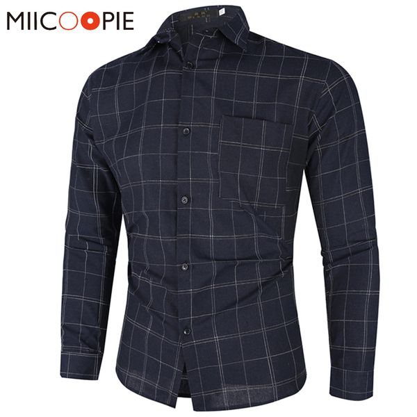 

plaid shirt men long sleeve new cotton casual button down mens dress shirts hip hop streetwear business formal chemise 3xl, White;black