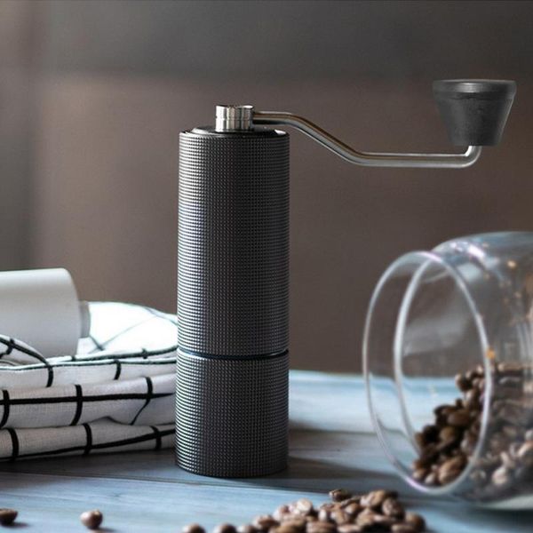 

manual coffee grinders grinder stainless steel burr mini aluminum body easy to grip crusher