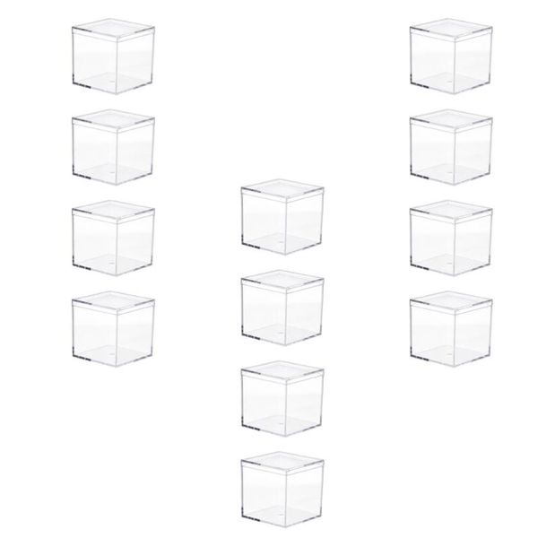 

gift wrap 12pcs acrylic storage container durable box for candy chocolate snack