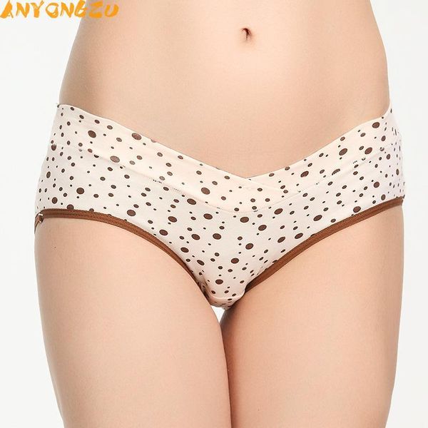 

maternity bottoms 10pcs/lot anyongzu elastic waist natural color pregnant women underwear cotton seamless lady abdominal shorts, White