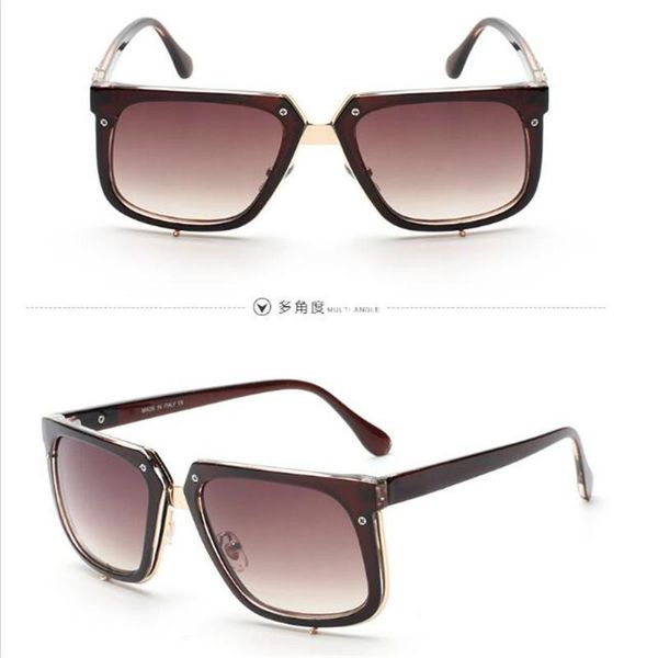 

black square sunglasses european fashion 643 women metal sun glasses men, White;black