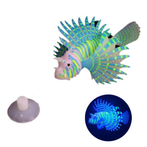 

aquarium artificial luminous coral plants fish tank aquatic landscape silicone jellyfish glow in dark underwater ornament decorations