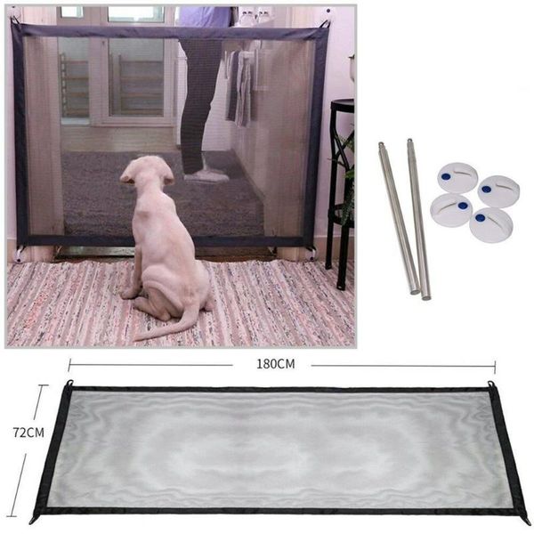 

dog houses & kennels accessories portable pet fence barrier folding breathable mesh net separation guard gate isolated enclosure safety supp