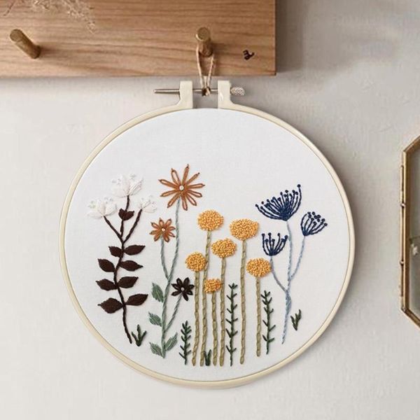 

other arts and crafts 2pcs/set embroidery kit fabric diy simple flower set with hoop