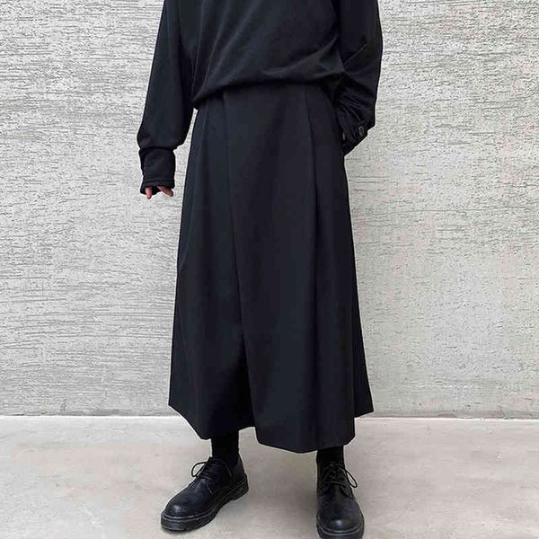 

pant summer hair stylist personality yamamoto skirt dark down fashion long leg hare male pants 8 points fien, Black