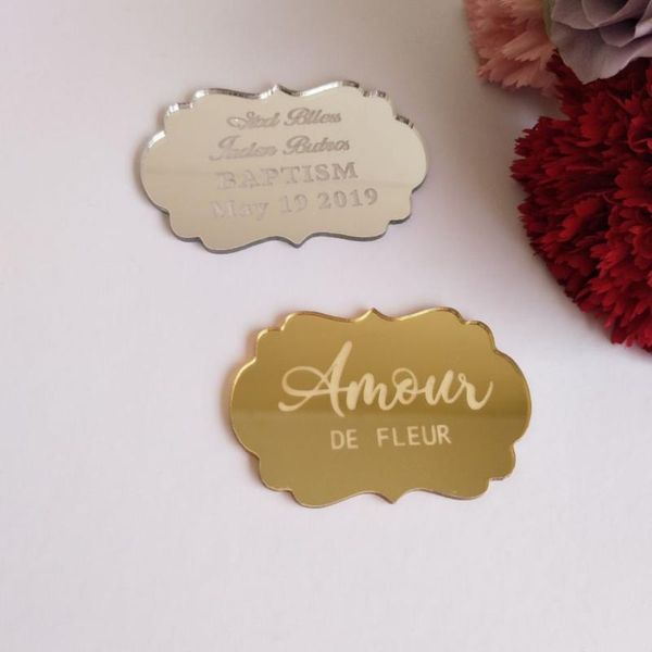 

mirrors custom acrylic engrave mirror sticker, mirrored engraved tag , crafts