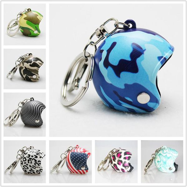 

keychains motorcycle bicycle helmet keychain ring keyfob men gift present gpd8890, Silver