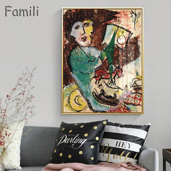 

surrealist artist vintage vogue abstract decoration canvas print painting poster art wall pictures for living room home dÃ©cor