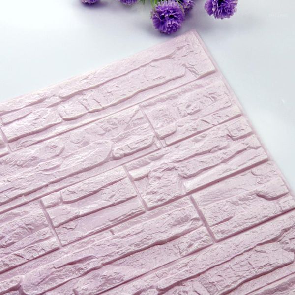 

christmas decorations 3d brick pe foam self-adhesive wall sticker imitation marble embossed diy home decoration wallpaper kidroom bedroom