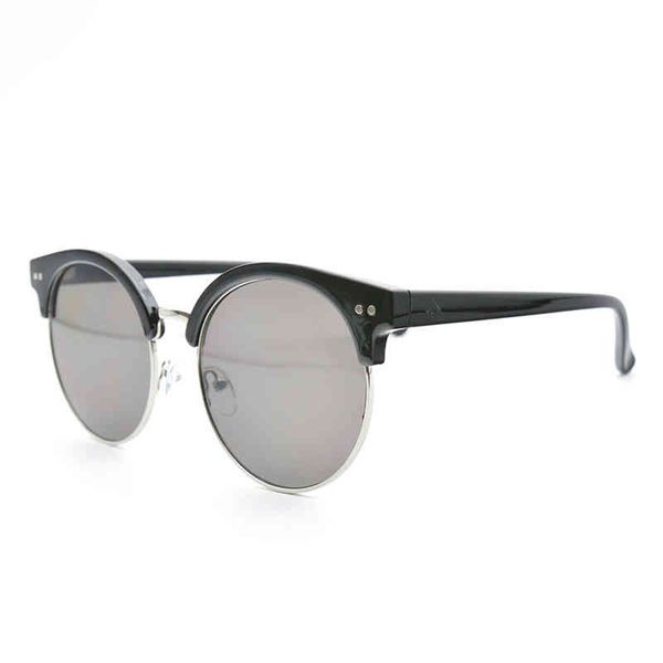 

oversized half frame sun glass sunglass women, White;black