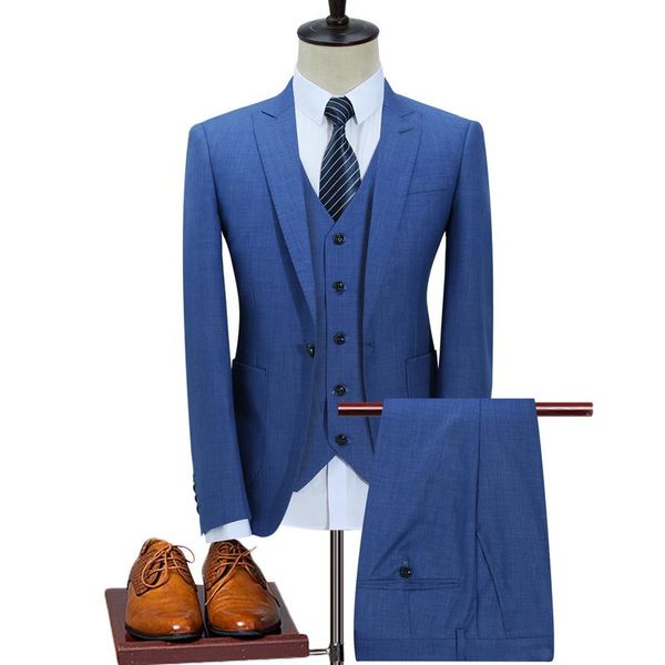 

men's suits & blazers royal blue coat pant pos designs wedding turkey italy 3 pieces set men suit for office, White;black