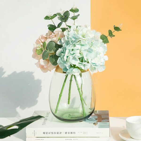 

artificial hydrangea flower false plant leaf for romantic wedding party home decoration decorative flowers & wreaths