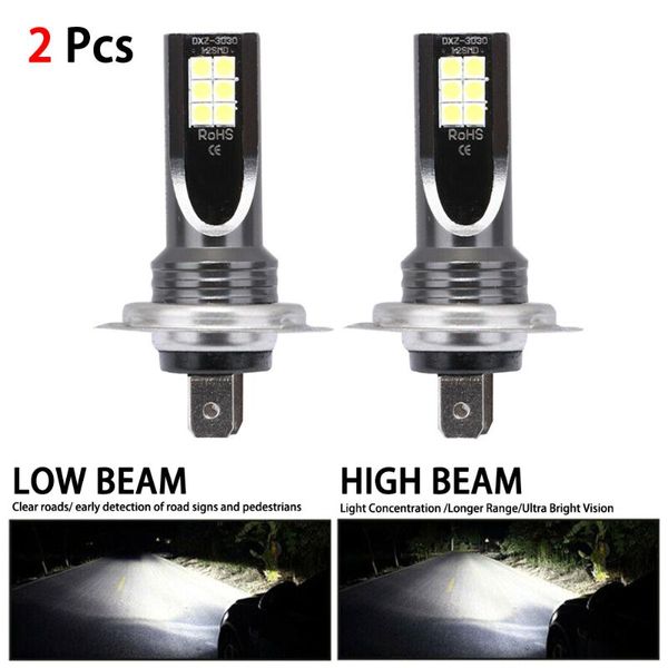 

led headlight kit 80w 10000lm hi or lo beam bulbs 6000k white ip 68 waterproof csp 3570 chips car headlights