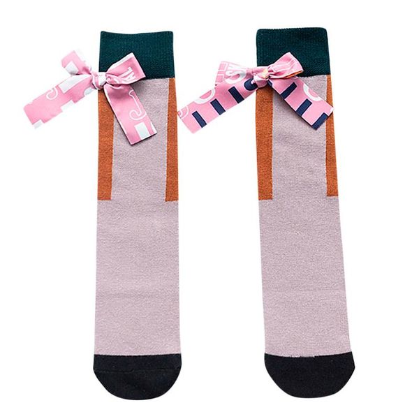 

footies sagace cute bowknot girl kids baby socks mixed color stockings fashion skateboard 1 pairs anti slip princess, Blue