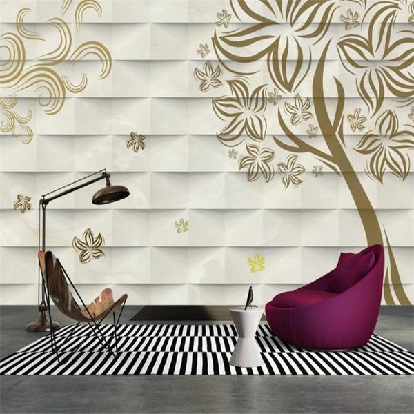 

wallpapers custom po wall murals girls bedroom decor modern abstract tree flower wallpaper nordic hand painted house