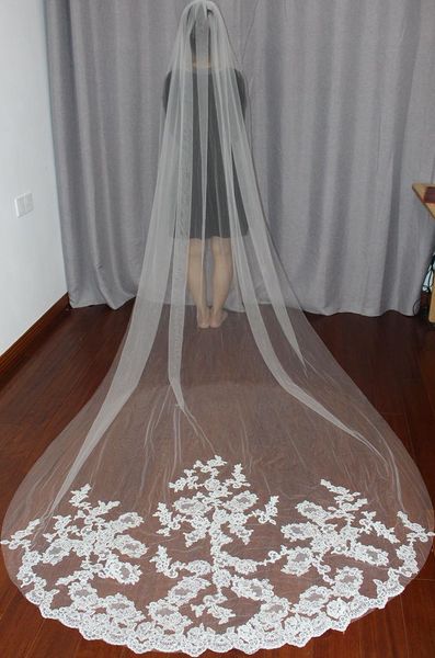 

bridal veils lace veil weding dreses with around hem, Black