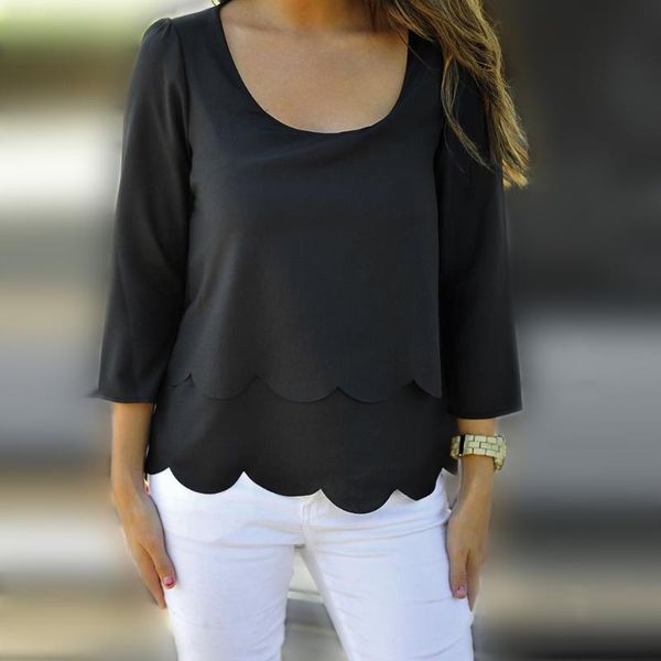 

women's t-shirt summer style backless double side chiffon women long sleeve tee, White