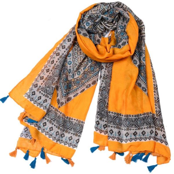 

hats, scarves & gloves sets 2021 design brand women fcarf fashion print cotton autumn winter warm hijabs lady foulard bandana plaid, Blue;gray