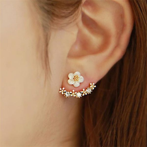 

korean new fashion daisy flower chrysanthemum exquisite earrings accessories female, Black