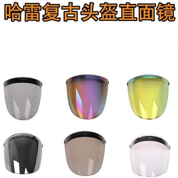 

motorcycle helmets three-button type helmet goggle modification upgrade face lens