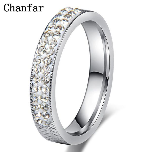 

wedding rings chanfar 6 7 8 9 10 mixed sizes fashion white line rhinestone thin ring 316l stainless steel engagement finger men women, Slivery;golden