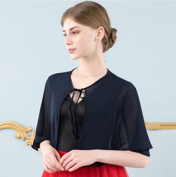 

scarves 2021 fashion chiffon women sun cape shawl wedding capes shrug bridal party long and wraps, Blue;gray