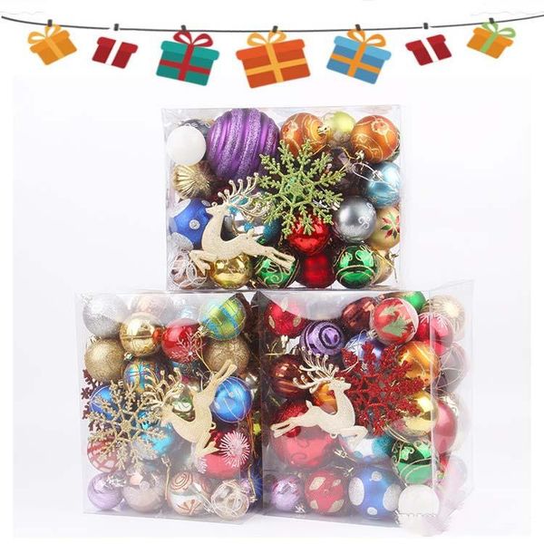 

christmas ball decoration 60-70 bucket plastic bright matte christmas balls christmas tree pendant use home l mall