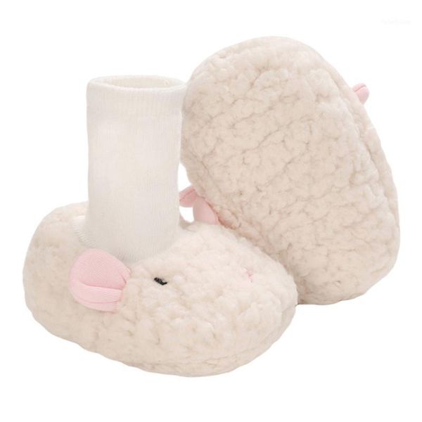 

first walkers baby walking shoes cute cartoon soft-soled shoe prewalker socks for girls and boys winter warm foot1