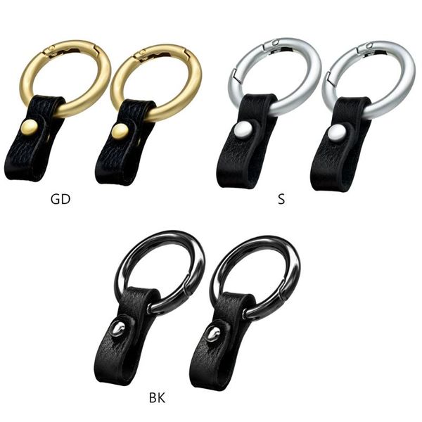 

accessories 2pcs auto keychain car metal leather keyring m14