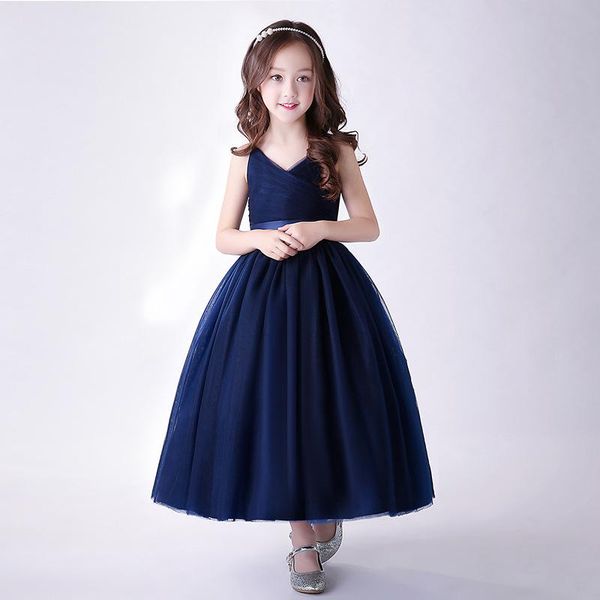 

girl's dresses princess girl vintage v-neck long dress baby evening party children clothes fashion 2021 ball gowns prom 10 12 to 14 yea, Red;yellow