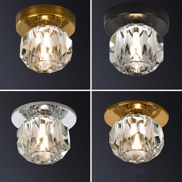 

ceiling lights nordic light luxury crystal lamp modern simple foyer entrance aisle corridor led lamps living room