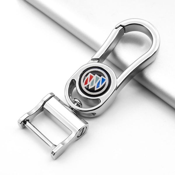 

keychains car keychain buick-logo pure metal anti-lost design 360Â°personal rotation innovative key ring, suitable for envision enclave, Silver