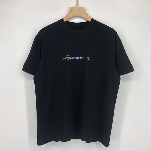 

men's t-shirts error shirt ader men women 1:1 smued letters splashed with paint adhere to men's clothes, White;black