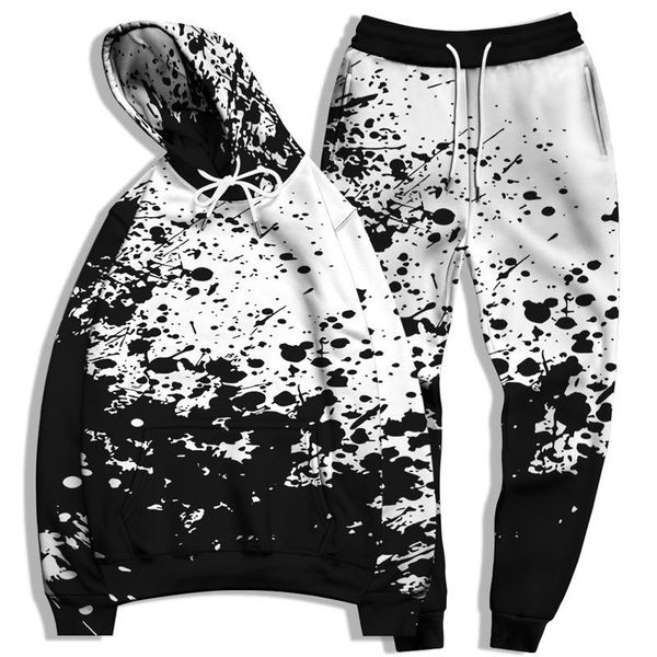 

men's tracksuits 2021 fashion tracksuit men two piece set sweatsuit casual hoodie sweatpants women outfits jogging sport suit joggers, Gray