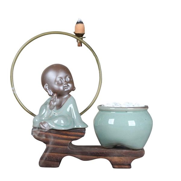 

fragrance lamps yoga tea house backflow incense burner reflux flower pot meditation buddhist home decor office deskornament