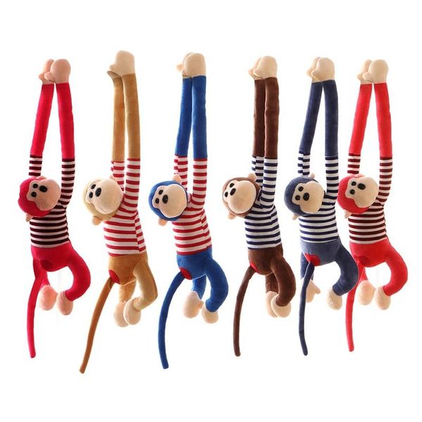 

other home decor soft cartoon long arm monkey plush toys curtain binding comfort playmate kids creative christmas birthday gifts dropship