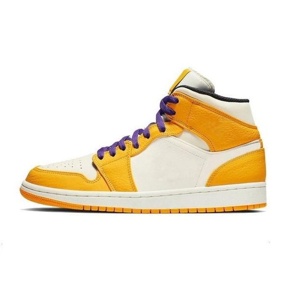 

men women basketball shoes jumpman 1 1s mid se lakers sneakers original box