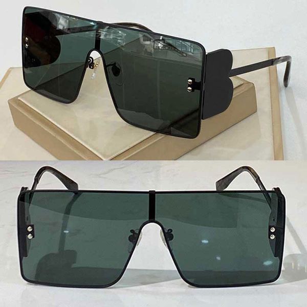 Big Box Óculos de Sol 3130 Dark Lens Verde Marca Homens e Mulheres Shopping High-end Shopping Outdoor Dedicado One-peça Moldura Moda Modelo Designer óculos