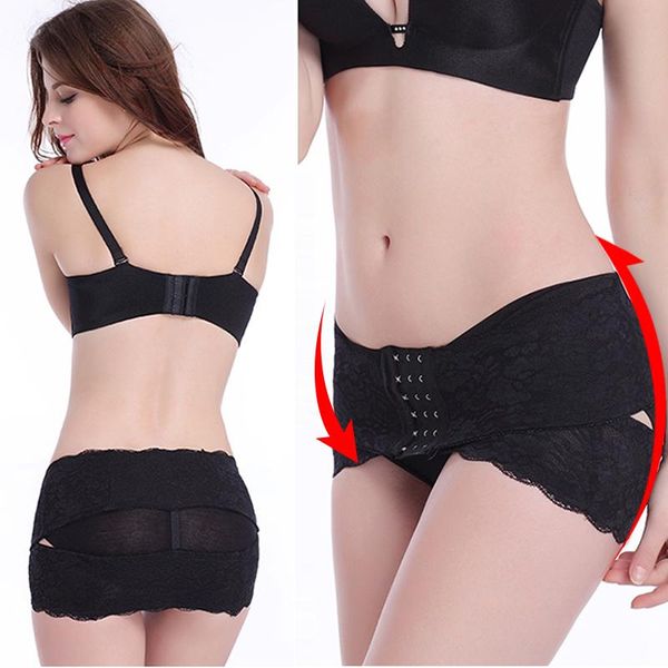 

hip-up pelvic posture correcting belt support band breathable women bulifter abdomen body shaper girdles women's shapers, Black;white