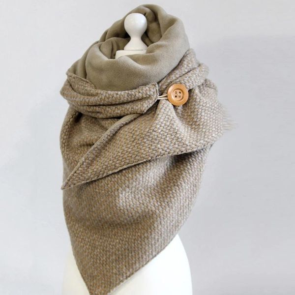 

scarves scarf for women autumn and winter shawl 2021 fashion thick warm neckerchief multi-purpose scarfs trendy cloth accessories, Blue;gray