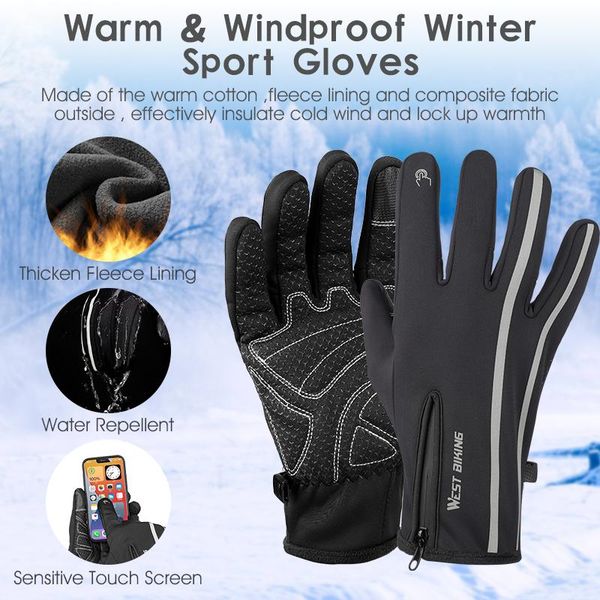

ski gloves touchscreen winter thermal warm cycling bicycle bike outdoor camping hiking equipment motorcycle sports full finger