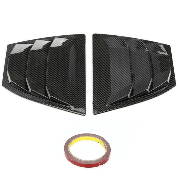 

hg-for mazda 3 axela 2014-2021 carbon fiber abs rear window triple-cornered bowl cover car styling accessories 2pcs outdoor bags