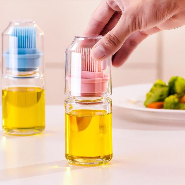

tools & accessories barbecue bbq oil bottle brush silicone suit liquid gadget for kitchen picnic outdoor baking pastry tool