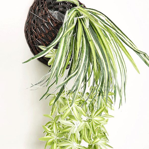 

decorative flowers & wreaths wall mounted artificial flower rattan hanging silk plant shop decor office home diy wreath